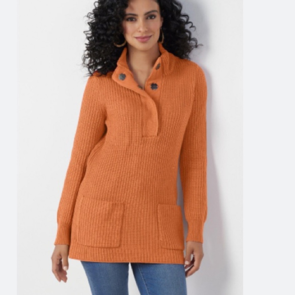 Soft Surroundings Tops Sweater in Autumn Leaf